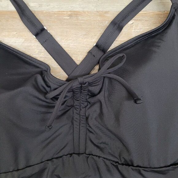 Birdsong Plus Size 20W Black Eco Onyx Sharkbite Underwire Tankini Swim Top Plus - Picture 9 of 13